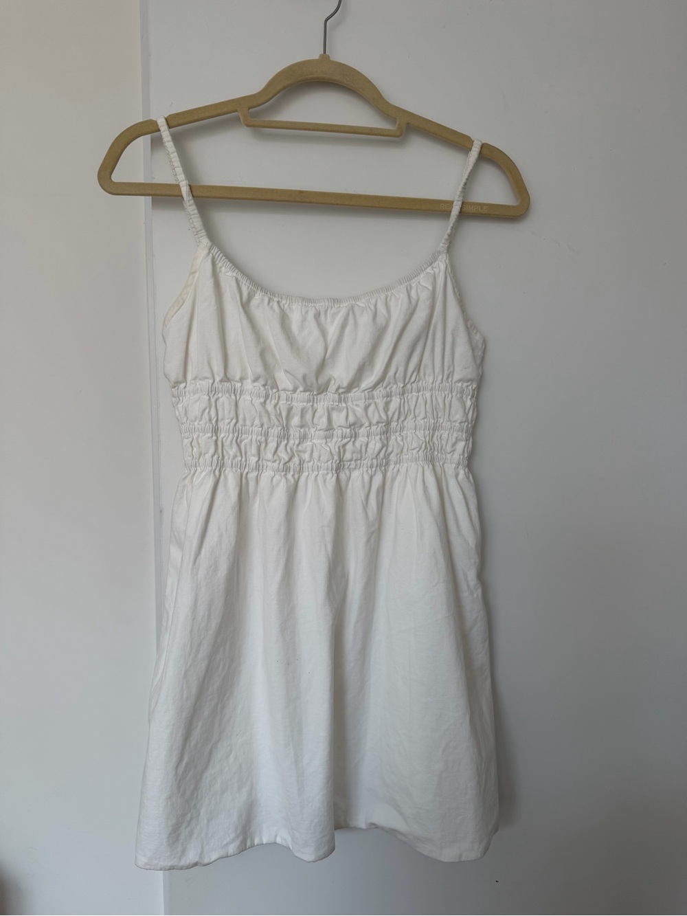 Reformation White Cotton Mini Dress